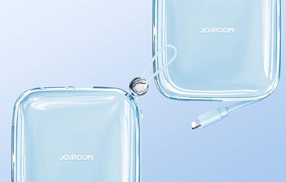 Joyroom Jelly JR-L005 Lightning Power Bank 10000mAh - USB-C, USB-A Ports - Blue