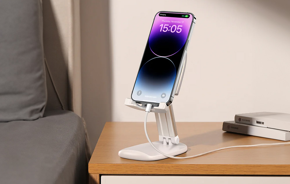 Joyroom JR-ZS371 Foldable Desktop Phone Stand - White