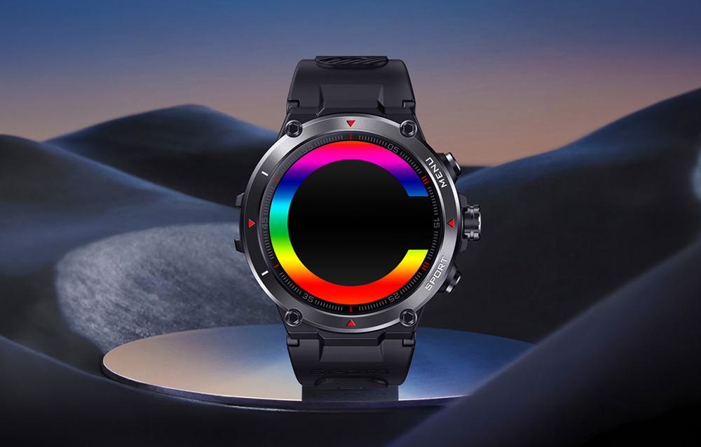 Zeblaze Stratos 2 Water-Resistant Smartwatch - Black