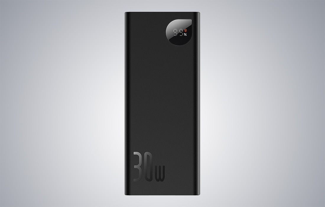 Baseus Adaman Metal Digital Display Power Bank 20000mAh/30W - USB-C, 2xUSB-A - Black