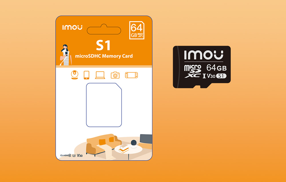 Imou S1 microSDXC Memory Card - UHS-I, 10/U3/V30 - 64GB