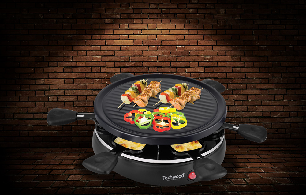 Techwood TRA608 Electric Raclette grill for 6 people