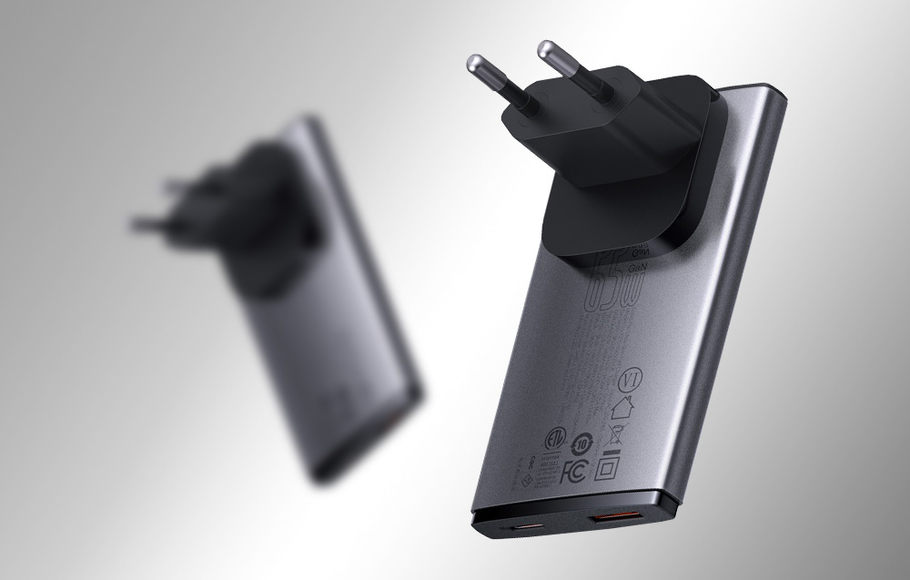 Baseus GaN5 Pro Ultra-Slim Overseas Edition Wall charger - USB-C, USB-A - 65W