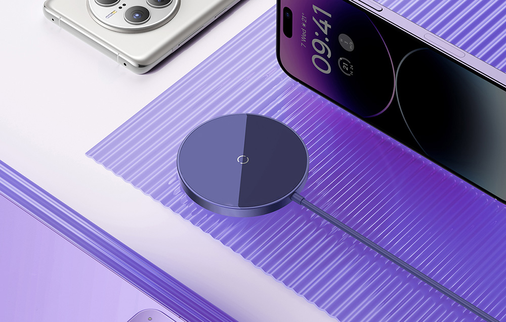 Baseus Simple Mini3 Magnetic Wireless Charger 15W - Dusty Purple